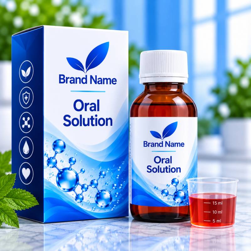 Oral solutions in bottles